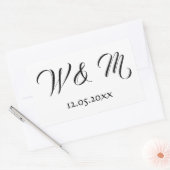 Sticker Rectangulaire Beau noir et blanc (Enveloppe)