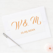 Sticker Rectangulaire Beau orange et blanc (Enveloppe)