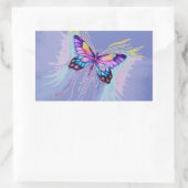 Sticker Rectangulaire Beau Papillon (Sac)