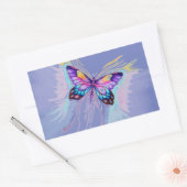 Sticker Rectangulaire Beau Papillon (Enveloppe)