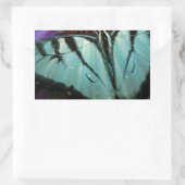 Sticker Rectangulaire Beau papillon Turquoise Swallowtail (Sac)