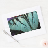 Sticker Rectangulaire Beau papillon Turquoise Swallowtail (Enveloppe)