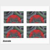 Sticker Rectangulaire Beau Rouge Aurora Art Imprimer (Feuille)