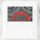 Sticker Rectangulaire Beau Rouge Aurora Art Imprimer (Sac)