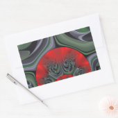 Sticker Rectangulaire Beau Rouge Aurora Art Imprimer (Enveloppe)