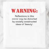 Sticker Rectangulaire Beauté dérangée (Sac)