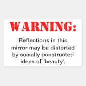 Sticker Rectangulaire Beauté dérangée (Devant)