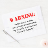 Sticker Rectangulaire Beauté dérangée (Enveloppe)