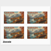 Sticker Rectangulaire Beauté panoramique du Canada (Feuille)