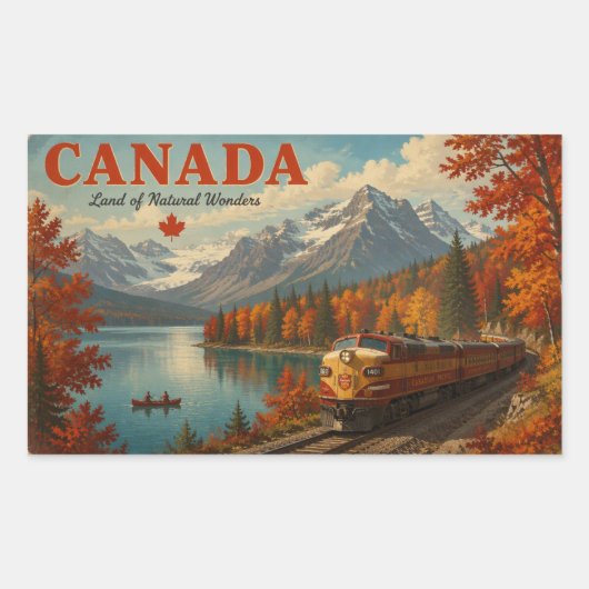 Sticker Rectangulaire Beauté panoramique du Canada (Devant)