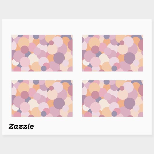 Sticker Rectangulaire Beaux cercles roses (Feuille)