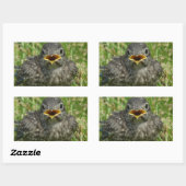 Sticker Rectangulaire Bébé bleu (Feuille)