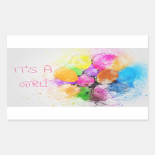 STICKER RECTANGULAIRE BÉBÉ CLASSIQUE ROND