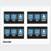 Sticker Rectangulaire Bébé de glace (Feuille)