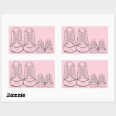 Sticker Rectangulaire Bébé Fille rose Gros Basket Nouvel Arrivée (Feuille)