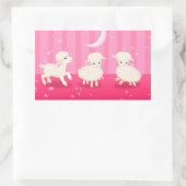 Sticker Rectangulaire Bébé lambs (Sac)