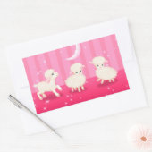 Sticker Rectangulaire Bébé lambs (Enveloppe)