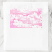 Sticker Rectangulaire Bébé Rose Joyeux Nuages Décor (Sac)