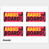 Sticker Rectangulaire Bébés à bord Imprimer (Feuille)