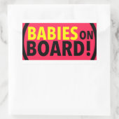 Sticker Rectangulaire Bébés à bord Imprimer (Sac)