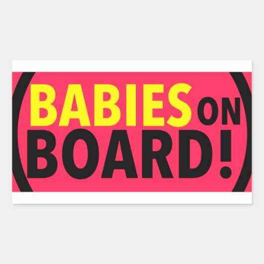 Sticker Rectangulaire Bébés à bord Imprimer (Devant)
