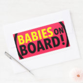 Sticker Rectangulaire Bébés à bord Imprimer (Enveloppe)