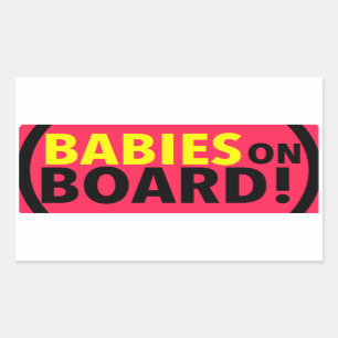 Sticker Rectangulaire Bébés à bord Imprimer