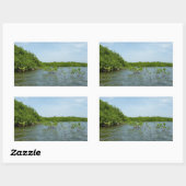 Sticker Rectangulaire Bébés palétuviers dans les Caraïbes (Feuille)