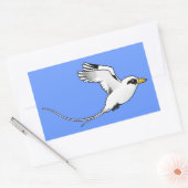 Sticker Rectangulaire Bécasseau à queue blanche Birdorable en vol (Enveloppe)