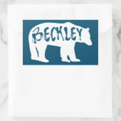 Sticker Rectangulaire Beckley West Virginia Bear (Sac)