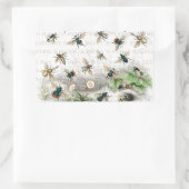 Sticker Rectangulaire Bee Honey Travailleur Queen Bees Antique (Sac)