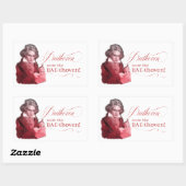 Sticker Rectangulaire Beethoven BAEthoven Classical Composer Pun (Feuille)