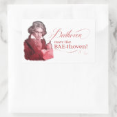 Sticker Rectangulaire Beethoven BAEthoven Classical Composer Pun (Sac)
