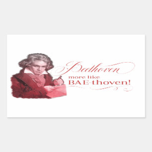 Sticker Rectangulaire Beethoven BAEthoven Classical Composer Pun
