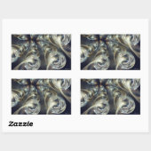 Sticker Rectangulaire Begird Abstrait (Feuille)