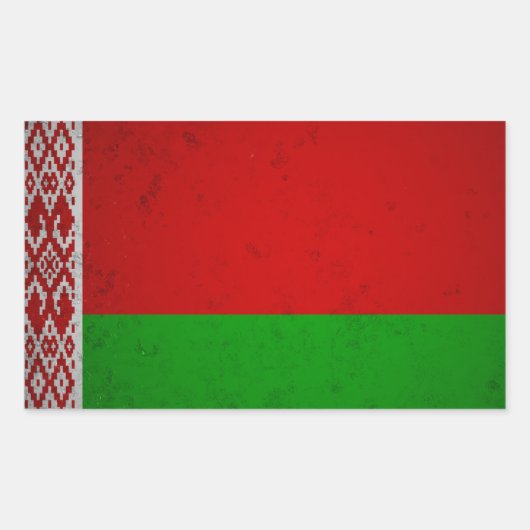 Sticker Rectangulaire Bélarus (Devant)