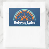 Sticker Rectangulaire Belews Lake Caroline du Nord Rainbow (Sac)