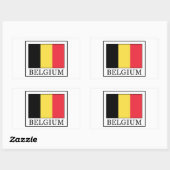 Sticker Rectangulaire Belgique (Feuille)