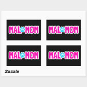 Sticker Rectangulaire Belgique Malinois Maman Paw Summer Beach Cadeau (Feuille)