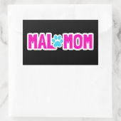 Sticker Rectangulaire Belgique Malinois Maman Paw Summer Beach Cadeau (Sac)