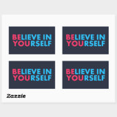 Sticker Rectangulaire Believe in yourself (Feuille)