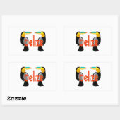 Sticker Rectangulaire Belize maintenant (Feuille)