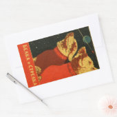 Sticker Rectangulaire Belka et Strelka (Enveloppe)