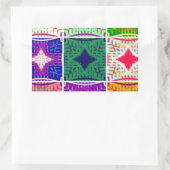 Sticker Rectangulaire Belle À damiers africaine Extraordinaire Imprimer (Sac)