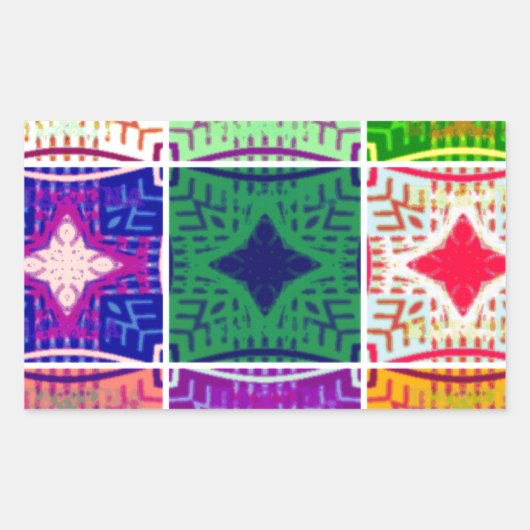 Sticker Rectangulaire Belle À damiers africaine Extraordinaire Imprimer (Devant)