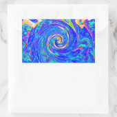 Sticker Rectangulaire Belle Amour Bleu Bleu Imprimer Art vectoriel Flash (Sac)