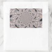 Sticker Rectangulaire Belle belle cendre gris kaléidoscope sans soudure (Sac)