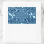 Sticker Rectangulaire Belle Belle Iridescente bleu. motif sans couture (Sac)