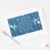 Sticker Rectangulaire Belle Belle Iridescente bleu. motif sans couture (Enveloppe)