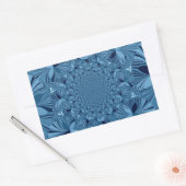 Sticker Rectangulaire Belle Belle Iridescente Blue Kaleidoscope Art (Enveloppe)